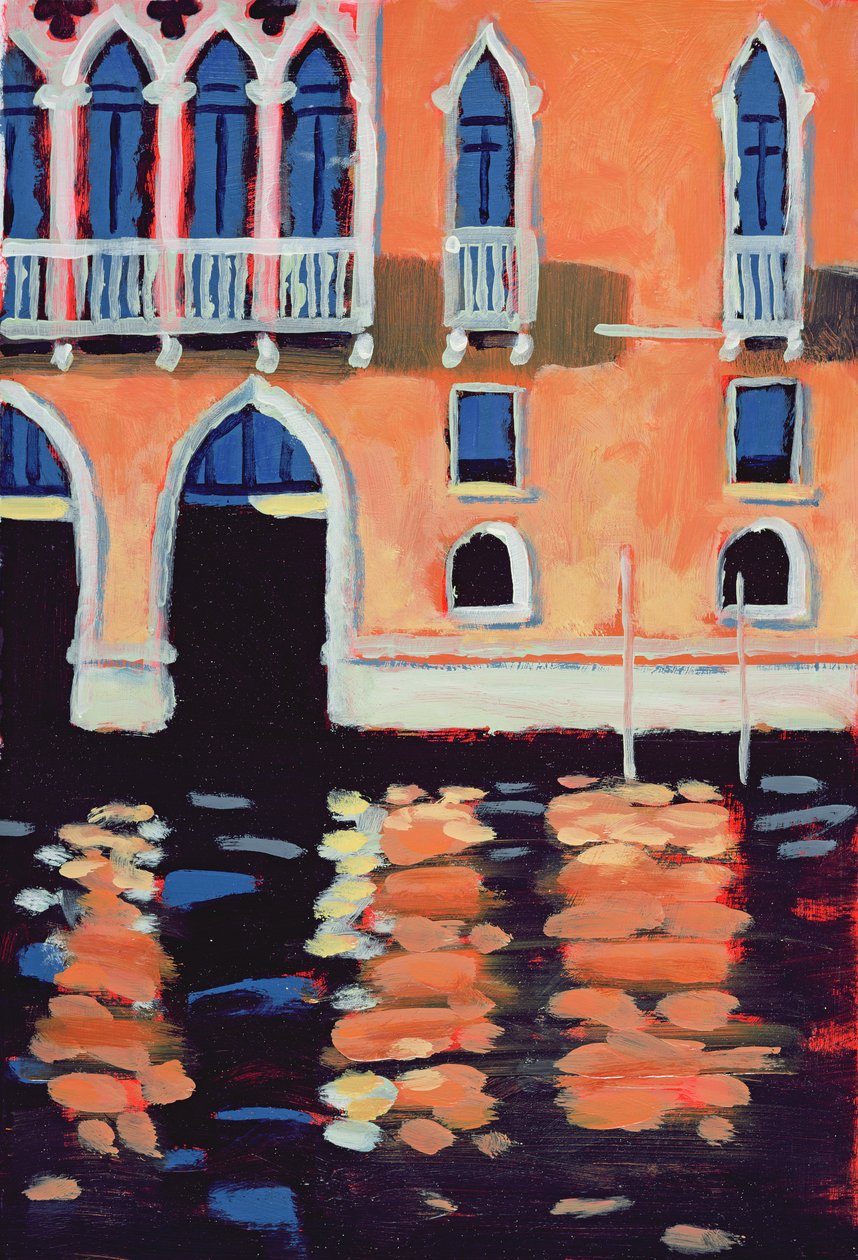 Palazzo, Veneza (óleo no cartão) de Sara Hayward