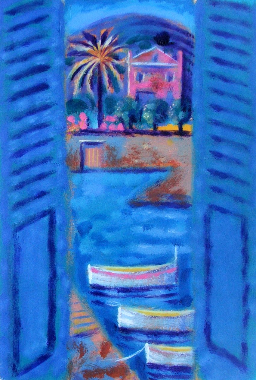 Casa Rosa (acrílico a bordo) de Sara Hayward