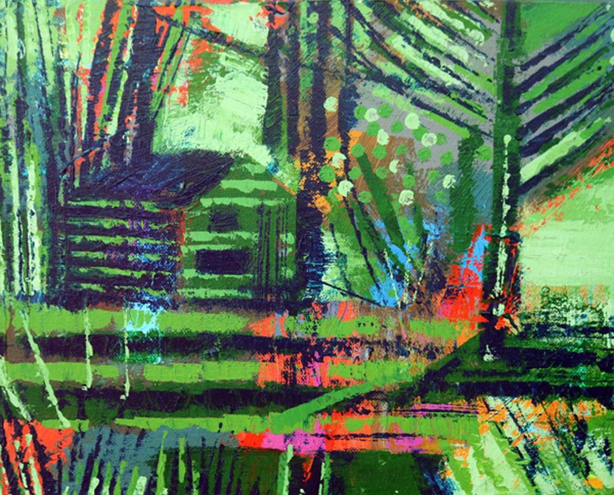 Retiro Iona II (acrílico sobre tela) de Sara Hayward