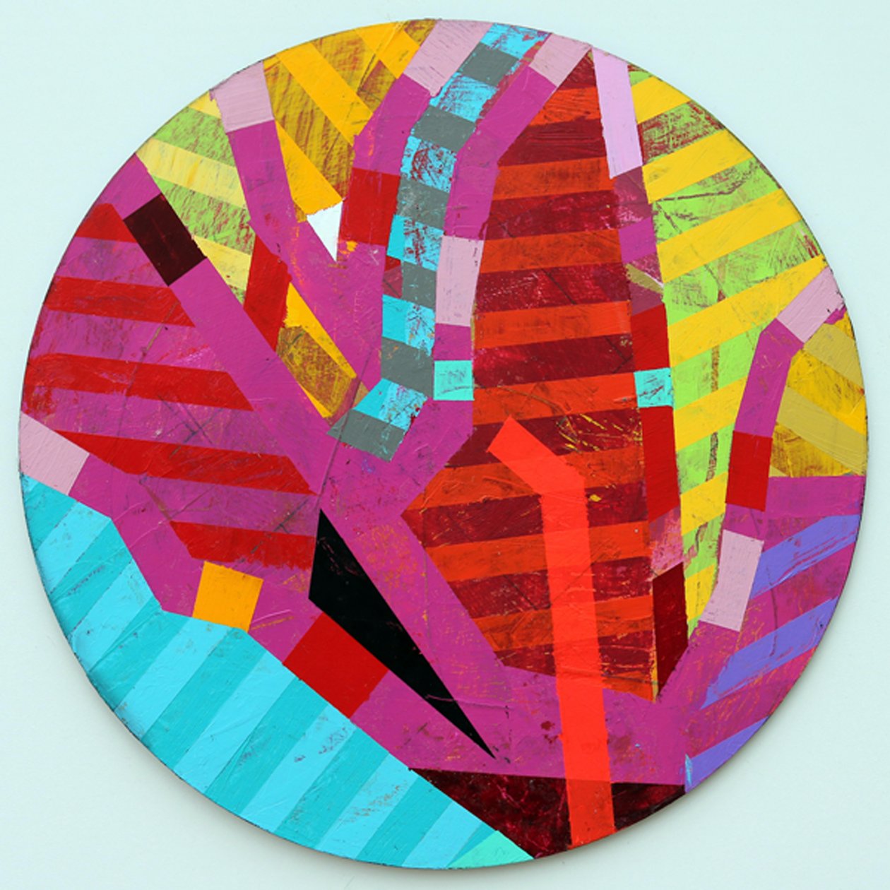 Twixt Heaven & Earth III-A (acrílico sobre tábua circular) de Sara Hayward