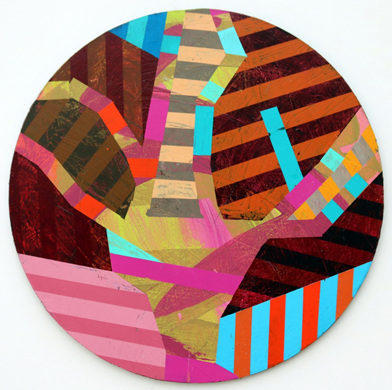Twixt Heaven & Earth IV-A (acrílico sobre placa circular) de Sara Hayward