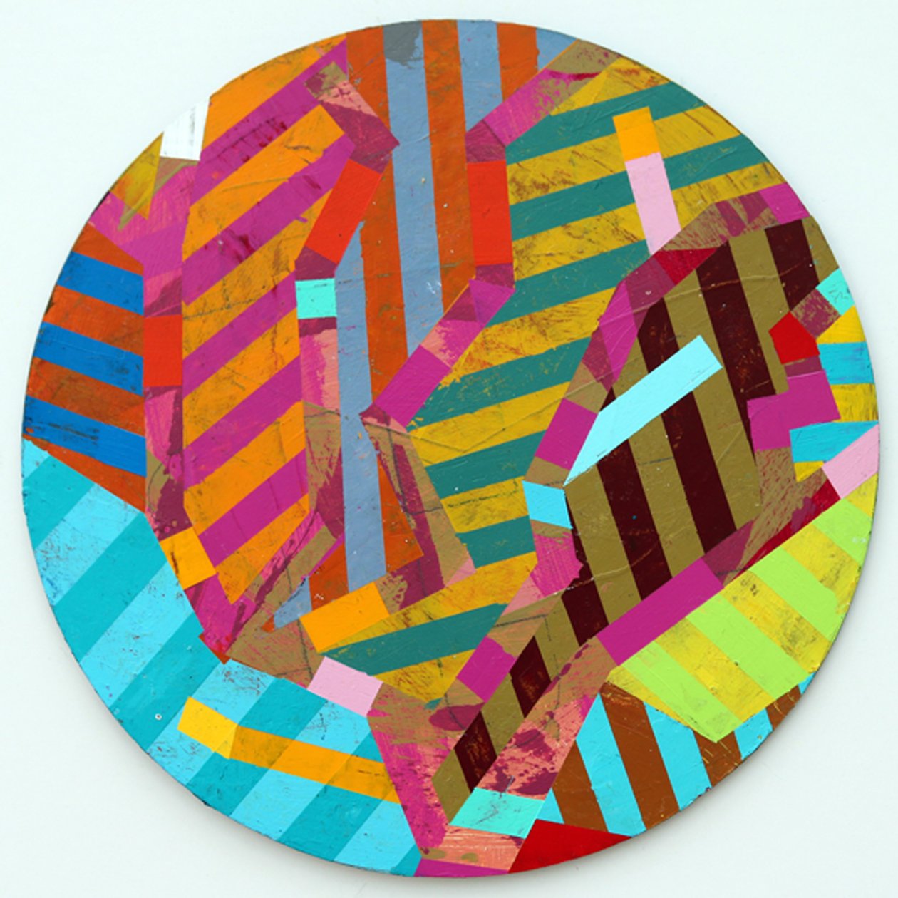 Twixt Heaven & Earth IX-A (acrílico sobre tábua circular) de Sara Hayward