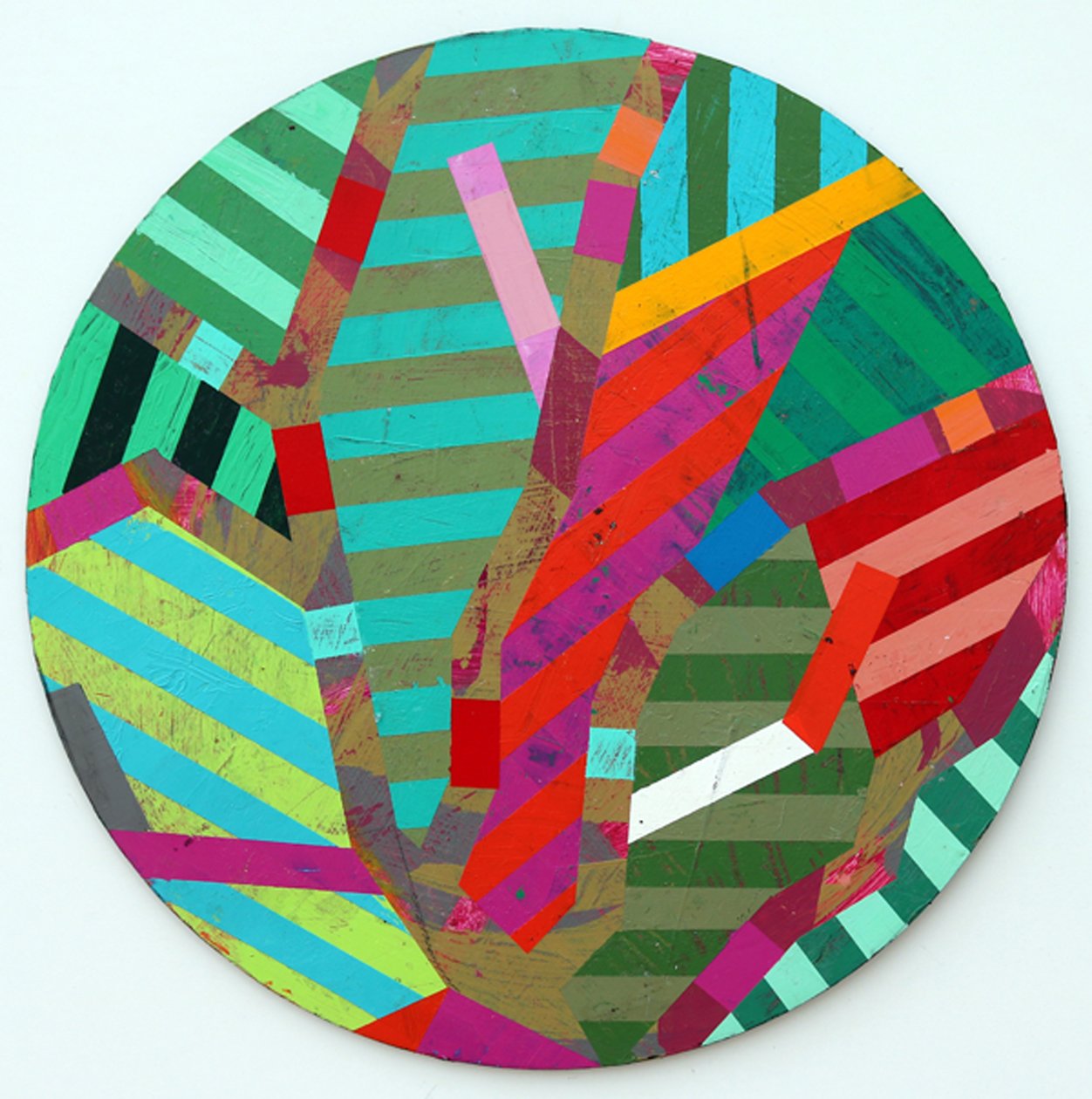 Twixt Heaven & Earth VI-A (acrílico sobre placa circular) de Sara Hayward