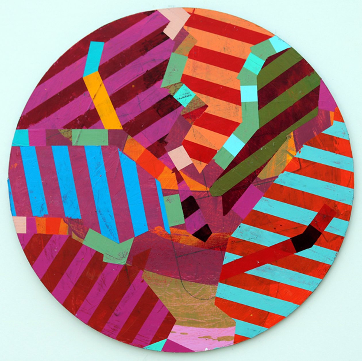 Twixt Heaven & Earth VIII-A (acrílico sobre placa circular) de Sara Hayward