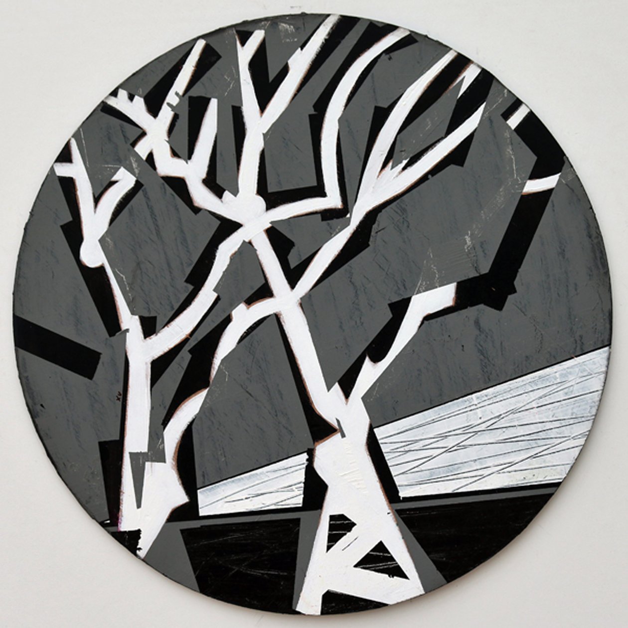 Twixt Heaven & Earth XV-B (acrílico no quadro circular) de Sara Hayward