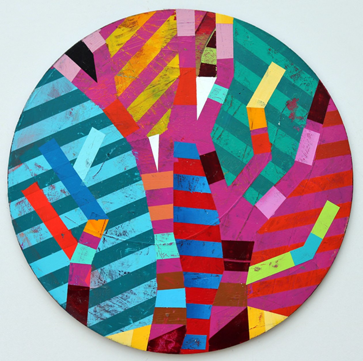 Twixt Heaven & Earth XVII-A (acrílico no quadro circular) de Sara Hayward