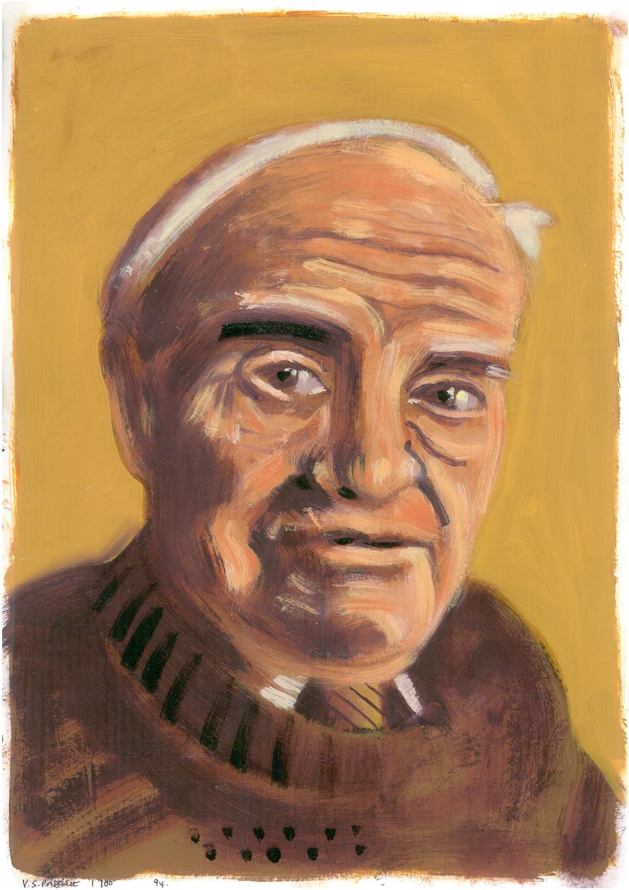 V. S Pritchett, 2008 (óleo sobre papel) de Sara Hayward