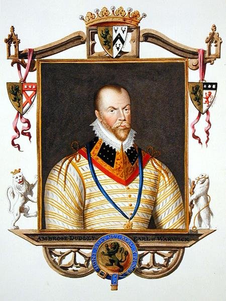 Retrato de Ambrose Dudley (c.1528-d.15 90) 1º Conde de Warwick de 