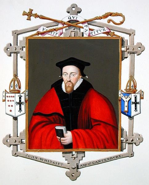 Retrato de John Whitgift (c.1530-1604) Arcebispo de Cantuária de 
