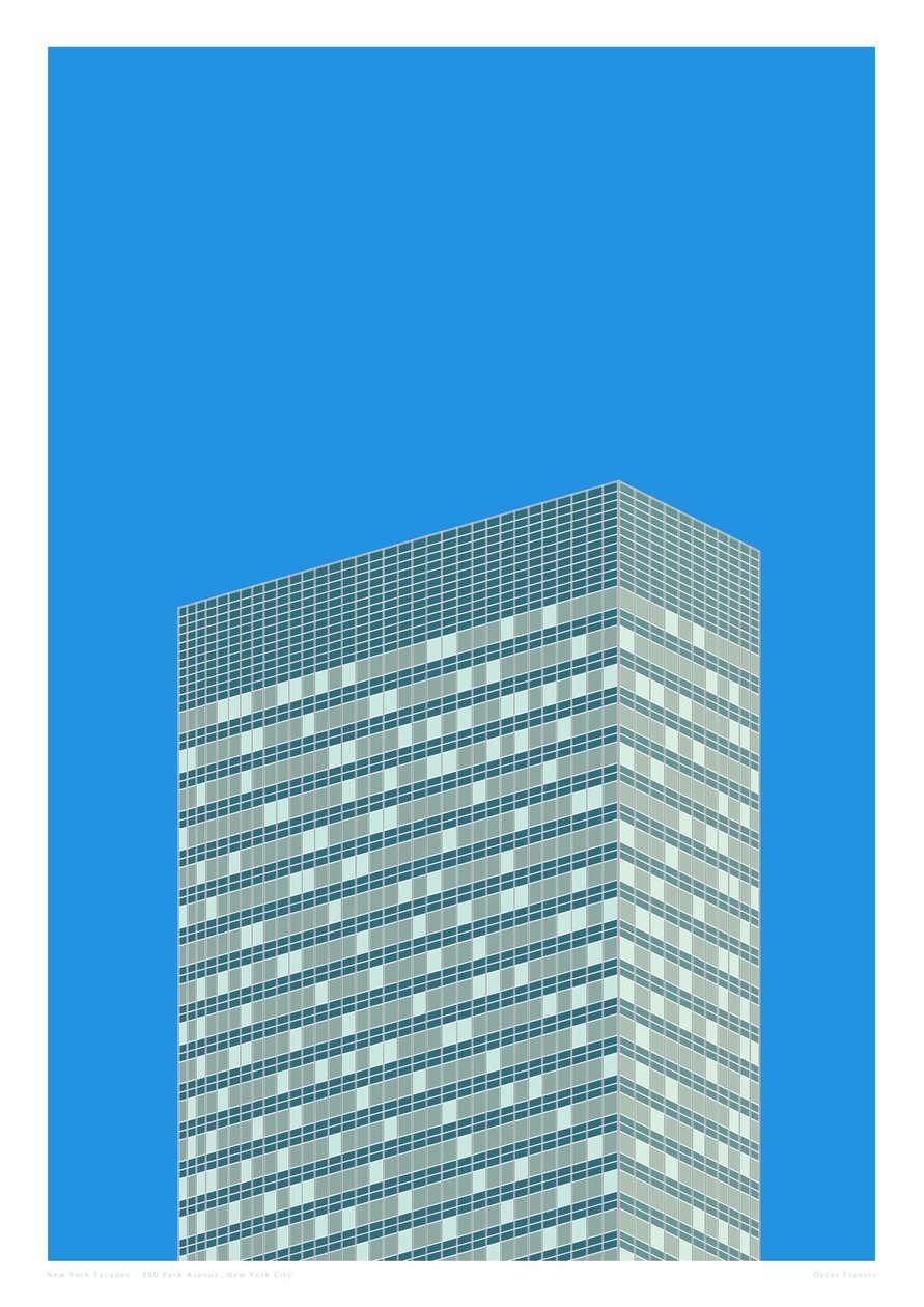 390 Park Avenue, Nova Iorque, 2014 (impressão gráfica giclee) de Sarah Evans