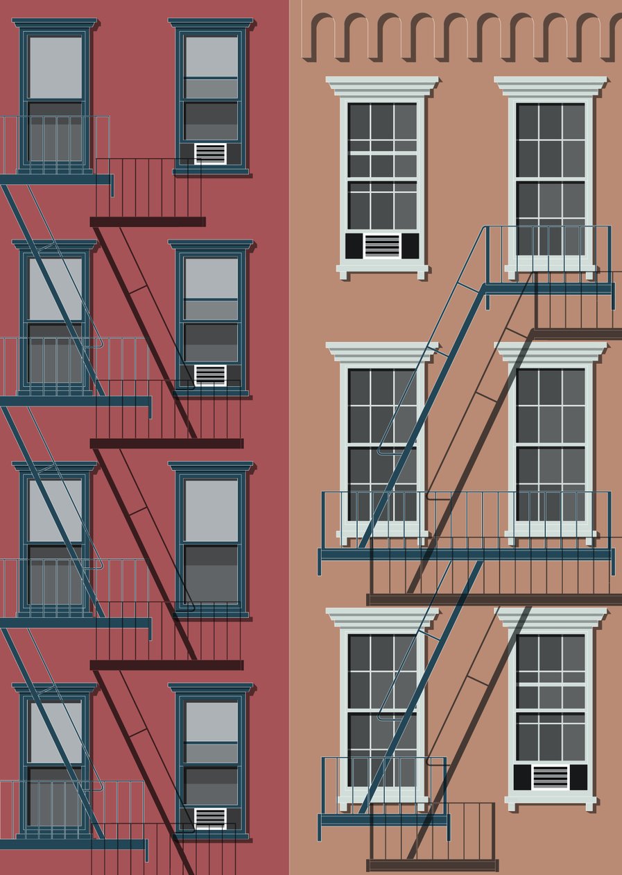 Casa da cidade de Nova Iorque, 2017 (digital) de Sarah Evans