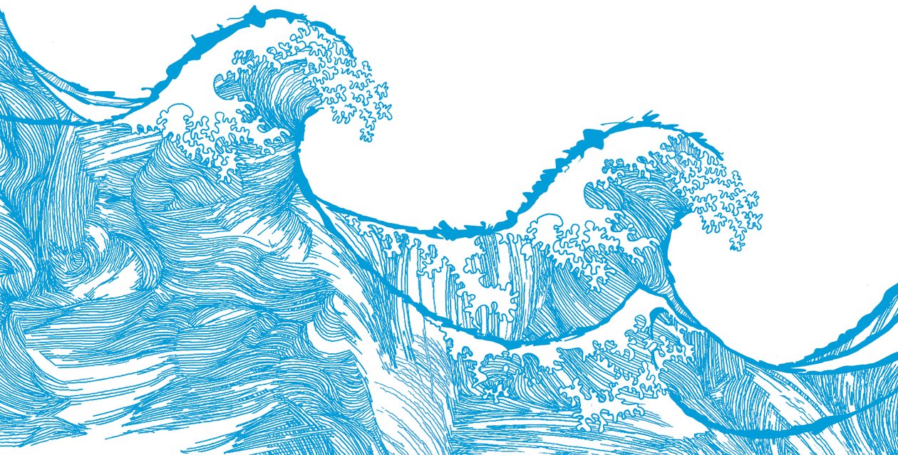 Onda de Kanagawa, 2009 (digital) de Sarah Hough