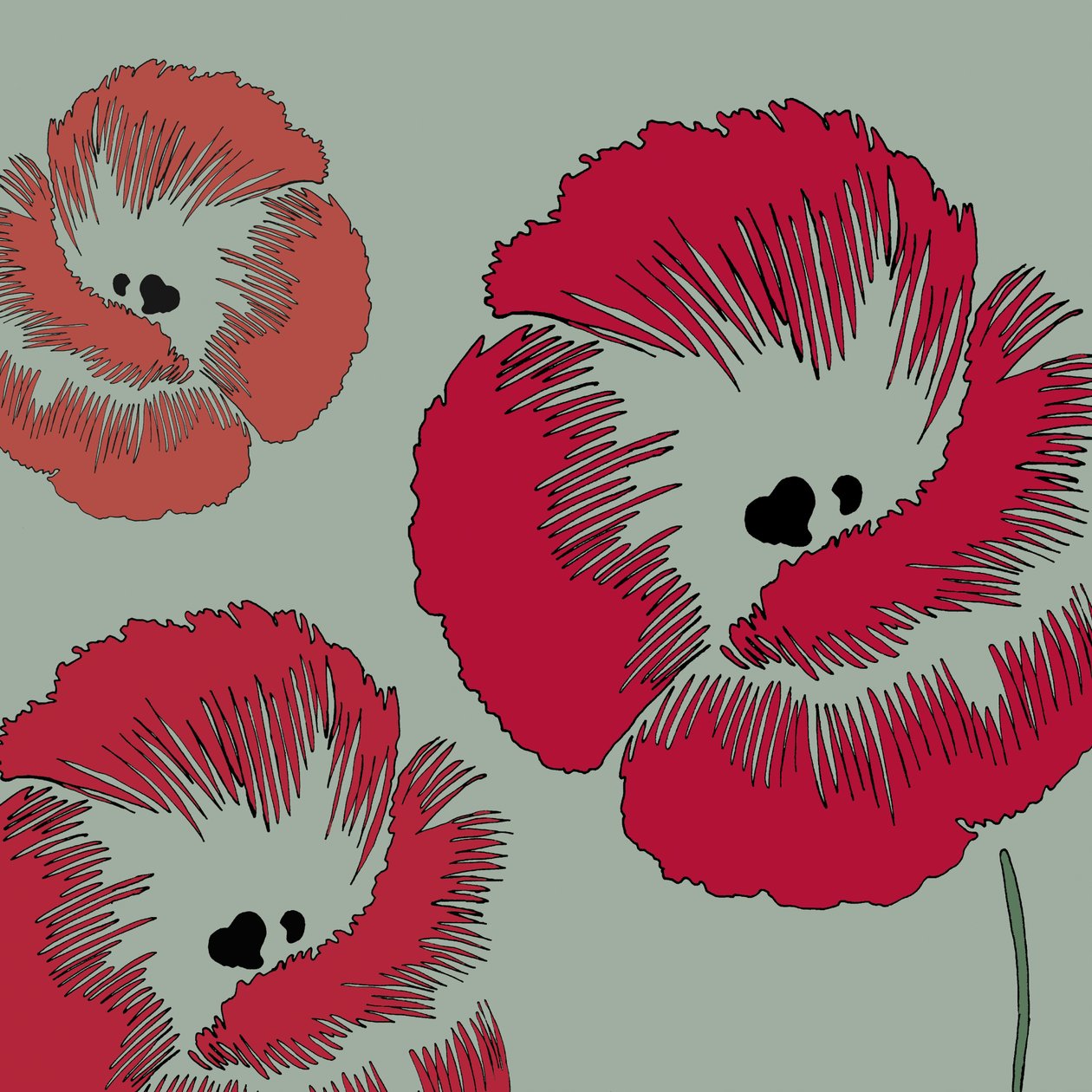 Picnic Poppy, 2005 (digital) de Sarah Hough