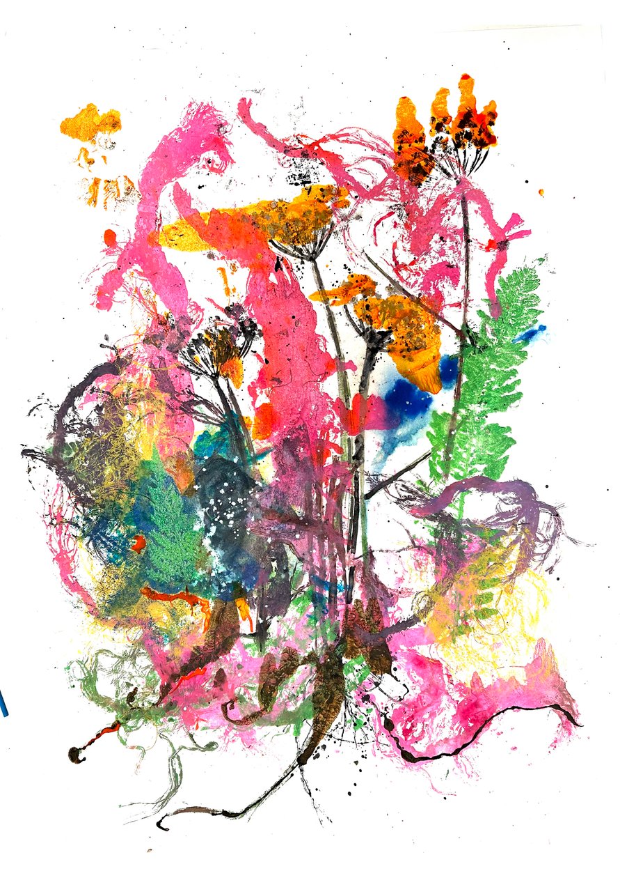 Tangle, 2023 (mono-impressão a tinta) de Sarah Thompson Engels