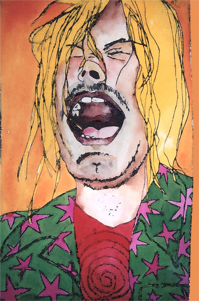 Aaah!,2020 (tinta sobre papel) de Sarah Thompson Engels