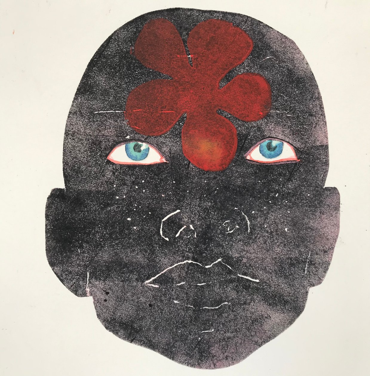"Black lives matter" 2020,(monoprint) de Sarah Thompson Engels