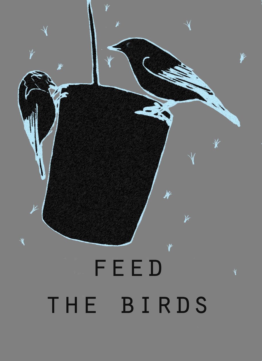 Alimentar as aves,2018,(desenho digital) de Sarah Thompson Engels