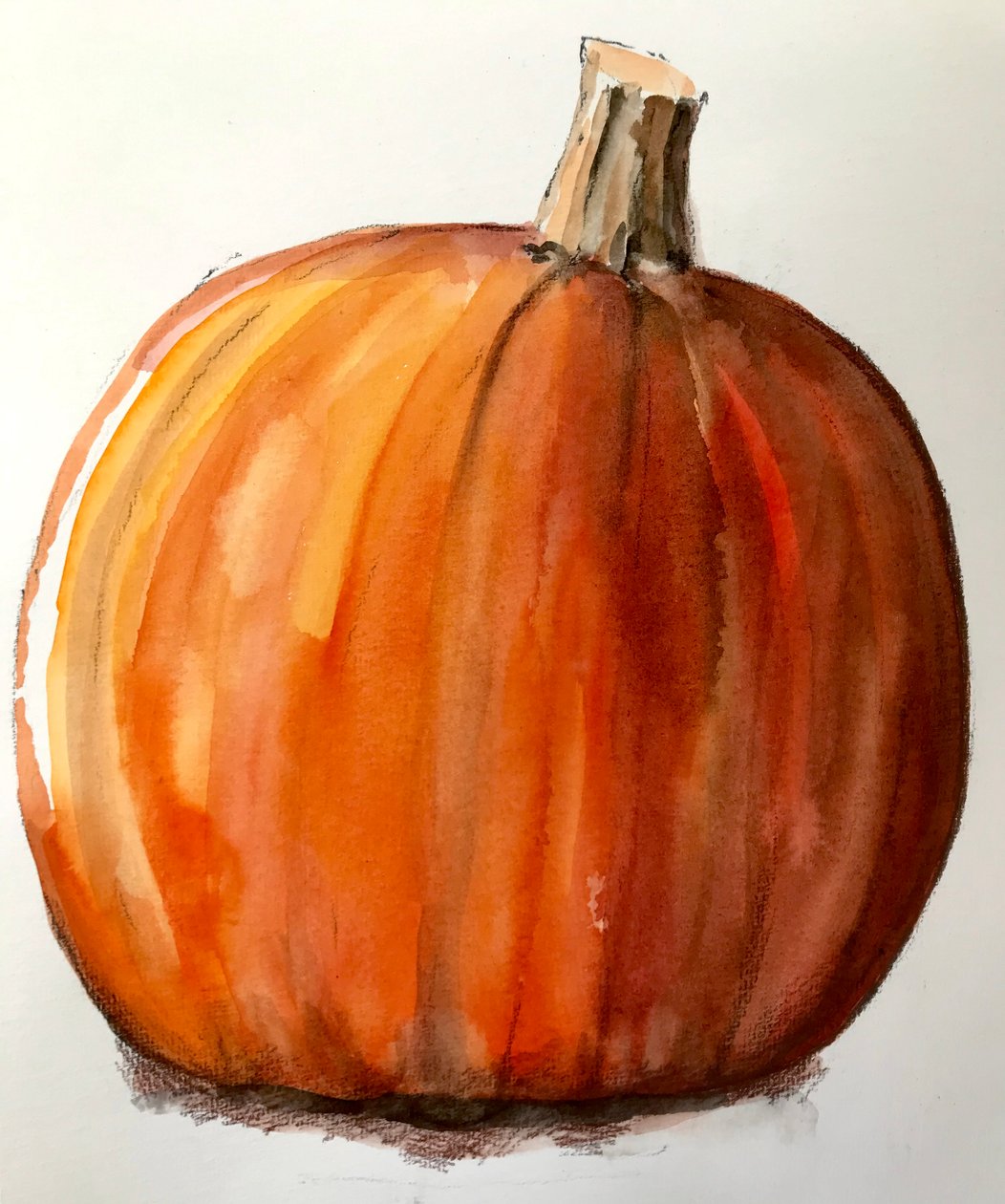 Abóbora,2020,(aquarela) de Sarah Thompson Engels