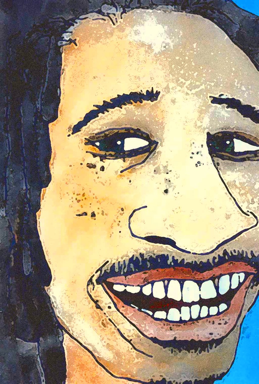 Rastaman, 2020,(tinta sobre papel) de Sarah Thompson Engels