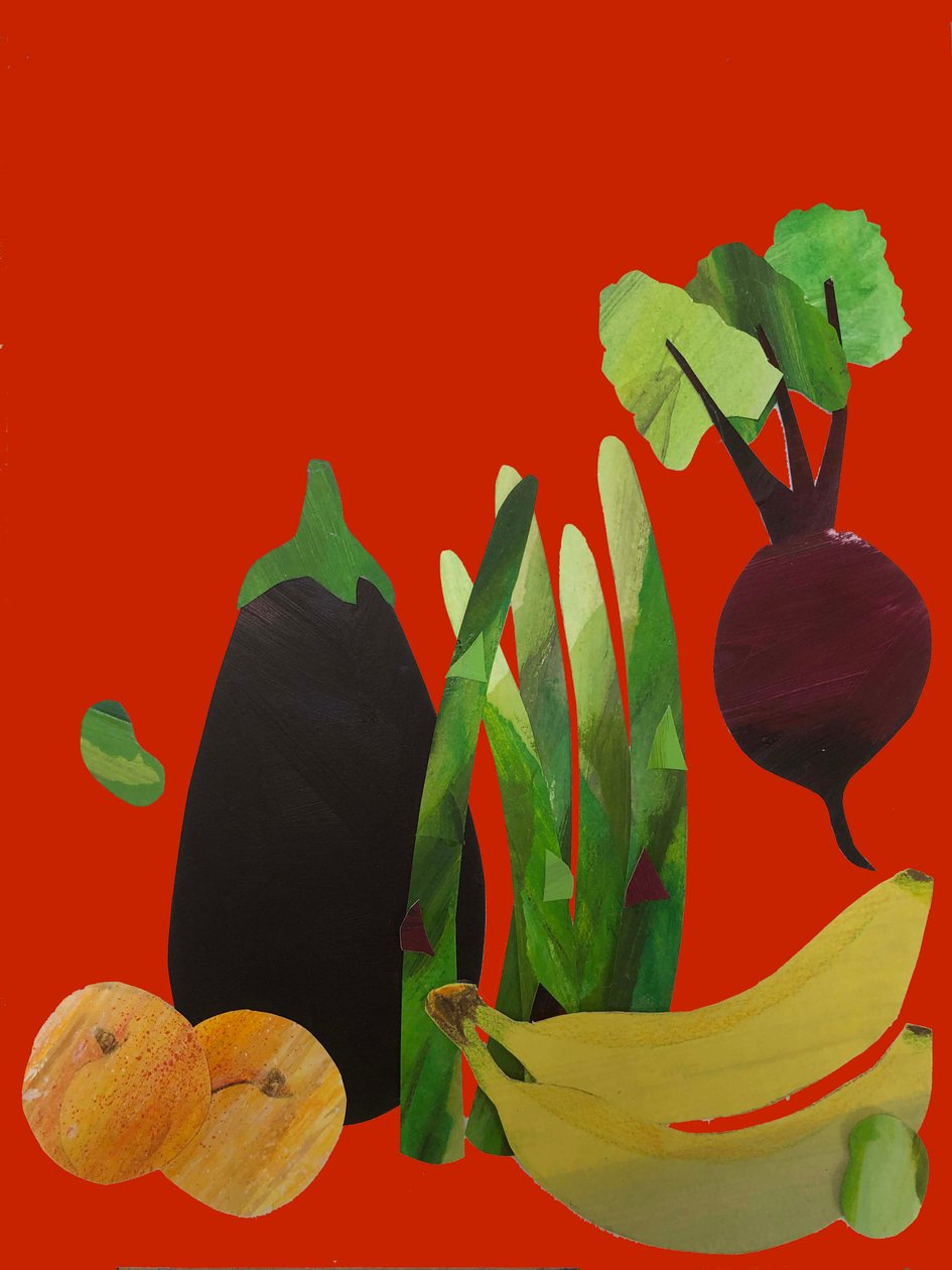 Vegetais e frutas,2020,(cutout) de Sarah Thompson Engels