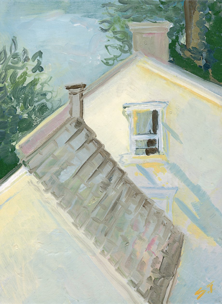 Luz dourada, c.2020 (óleo sobre tela) de Sarah Tudor