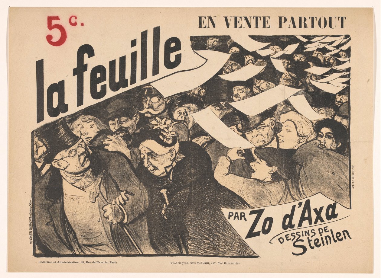 Projeto de lei de publicidade para La feuille por Zo d