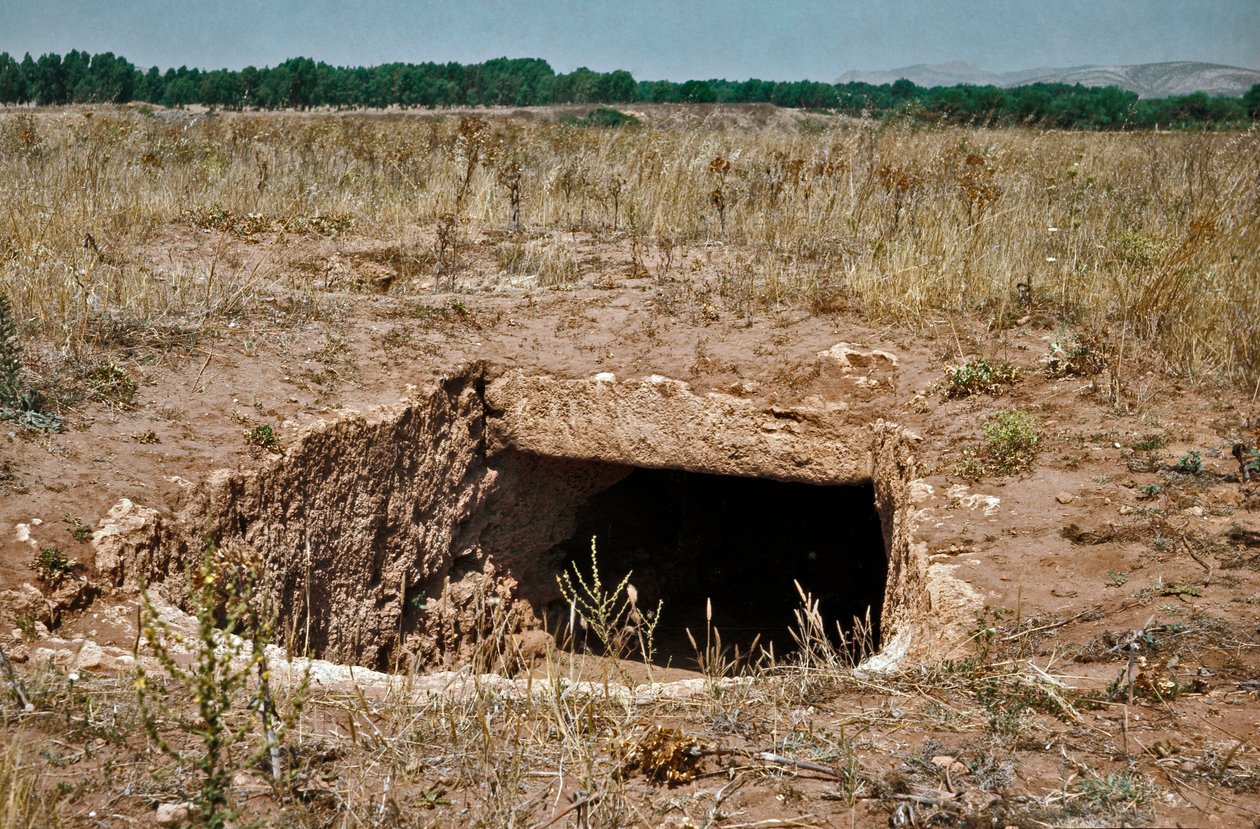 Cultura nuragínica (nuraghi) Sardenha: ruínas da cidade pré-nurálgica no megalitic local de Anghelu Ruju: a torre central. Século XX a.C. Alghero, Sardenha Itália de Sardinia Nuragic Civilization