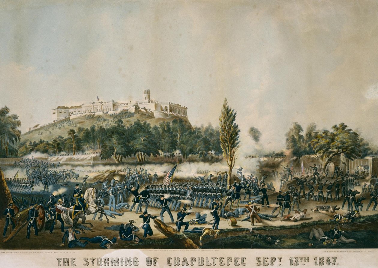 O assalto de Chapultepec 13 de setembro de 1847 de Sarony and Major