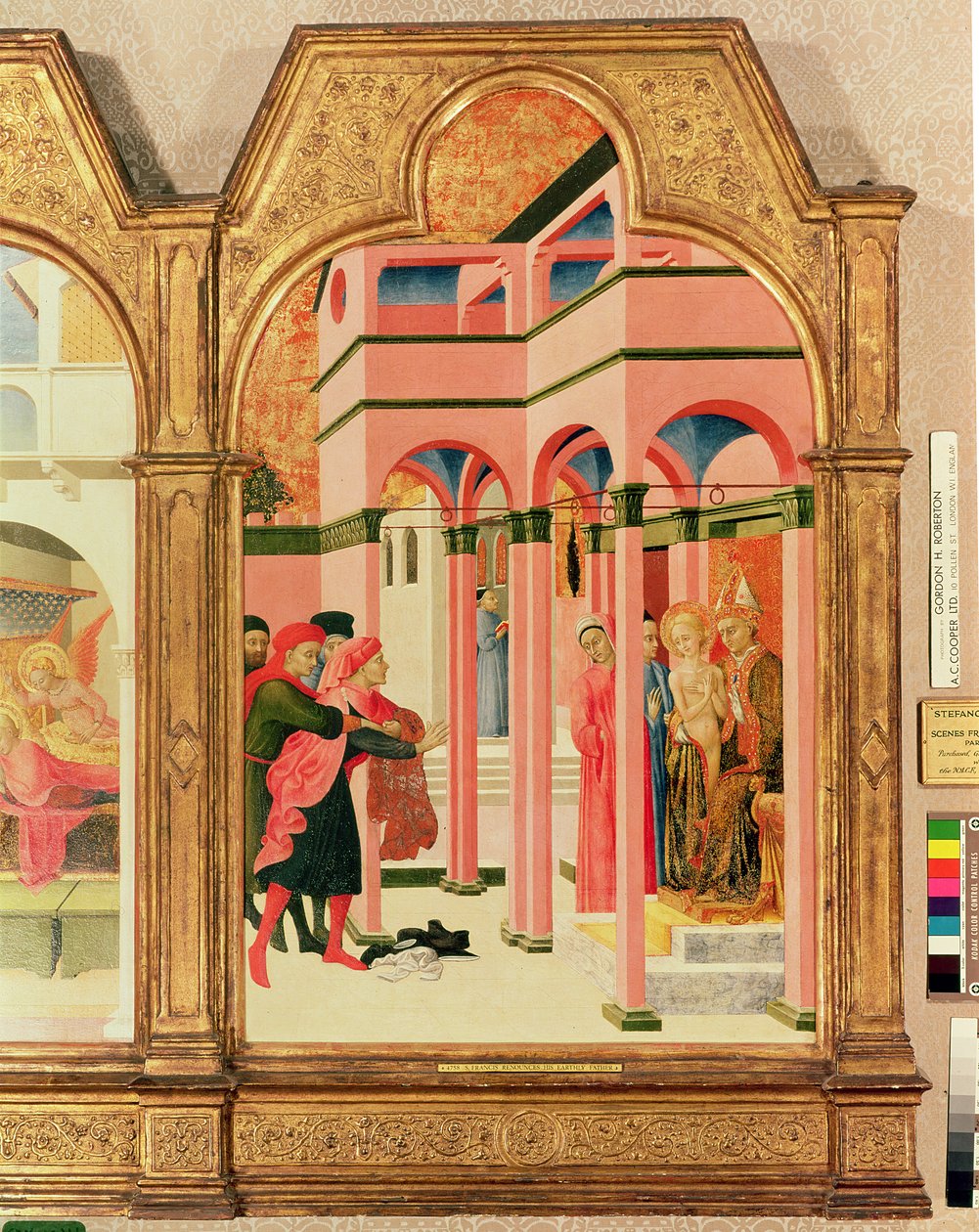 São Francisco renuncia ao seu pai terreno, 1437-44 (tempera no painel) de Stefano Sassetta