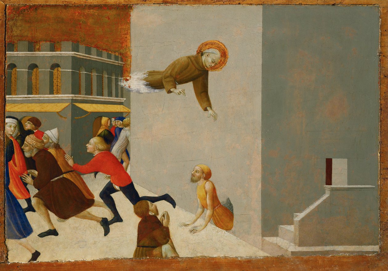 O Beato Rasini liberta um pobre homem de uma prisão florentina ... de Sassetta (c.1392-1450)