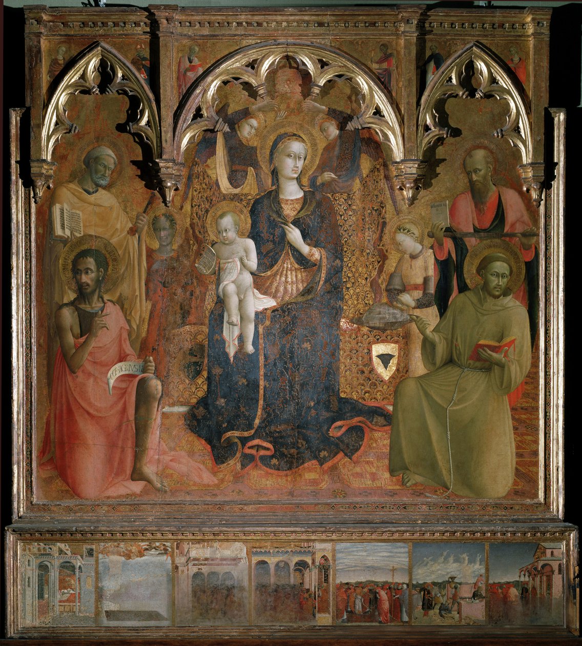 Políptico de Nossa Senhora da Neve - Tempera sobre madeira de Sassetta (c.1392 1450)