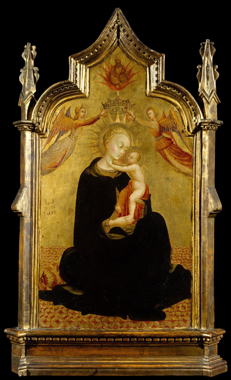 Madonna e criança com anjos, ca. 1445-50. de Sassetta