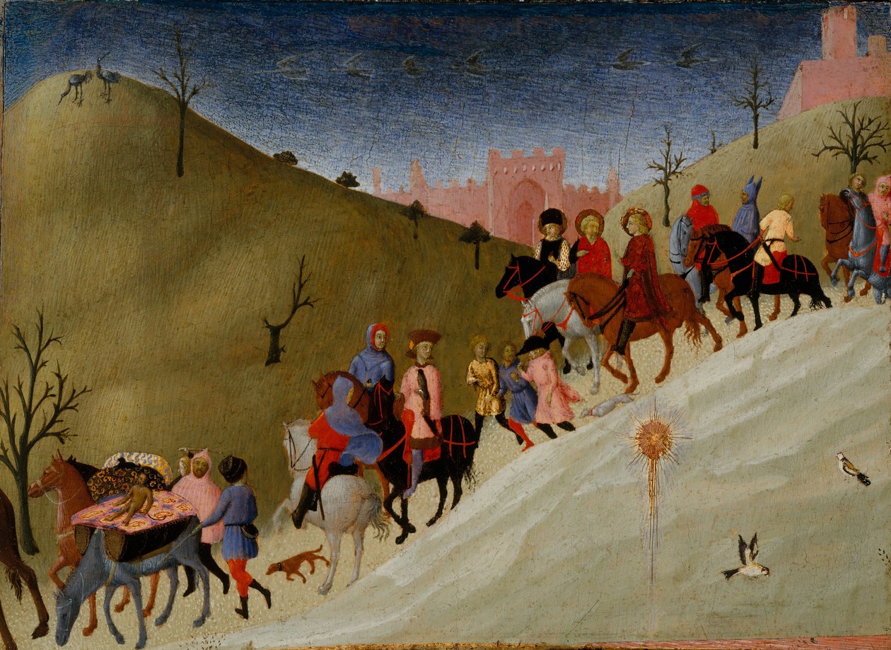 A Jornada dos Magos, ca. 1433-35. de Sassetta