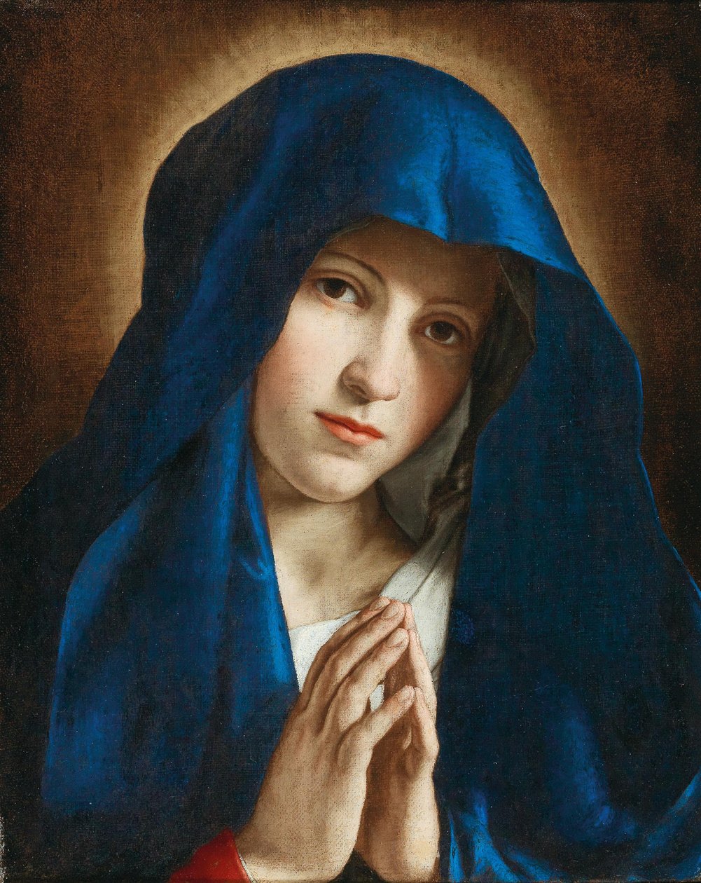 A Virgem em Oração, meados do século XVII.. de Sassoferrato