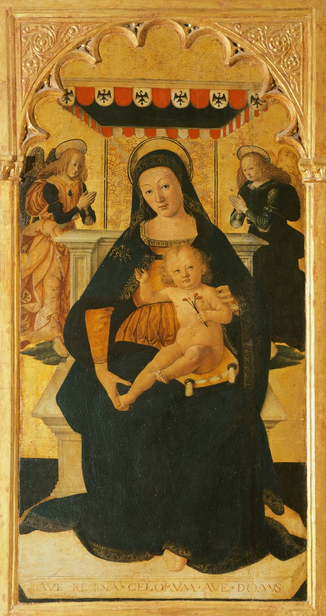 A Madonna e a Criança Enthroned de Saturnino Gatti