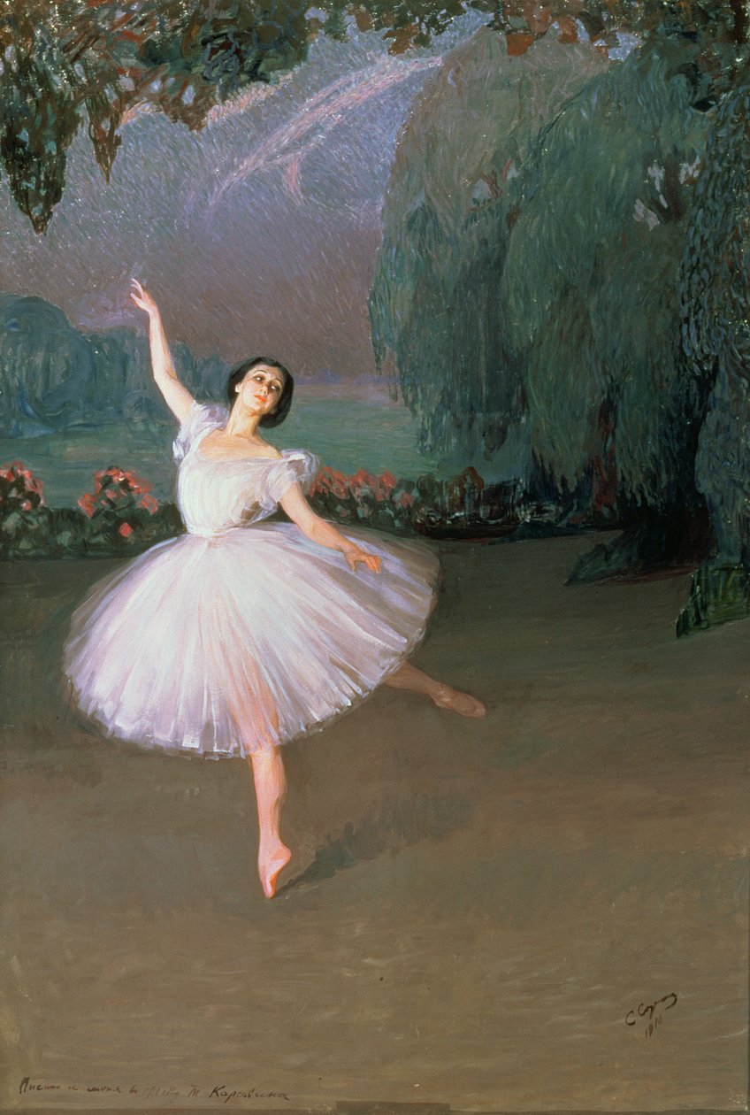 Bailarina Karsavina como Sylphide de Savelij Abramovich Sorin