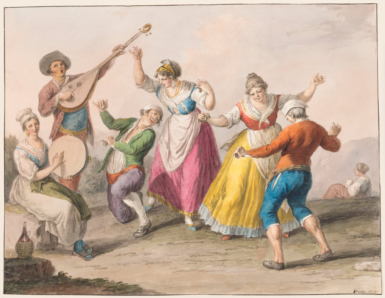 Cor da água; Dançarinos de tarantela de Saverio della Gatta