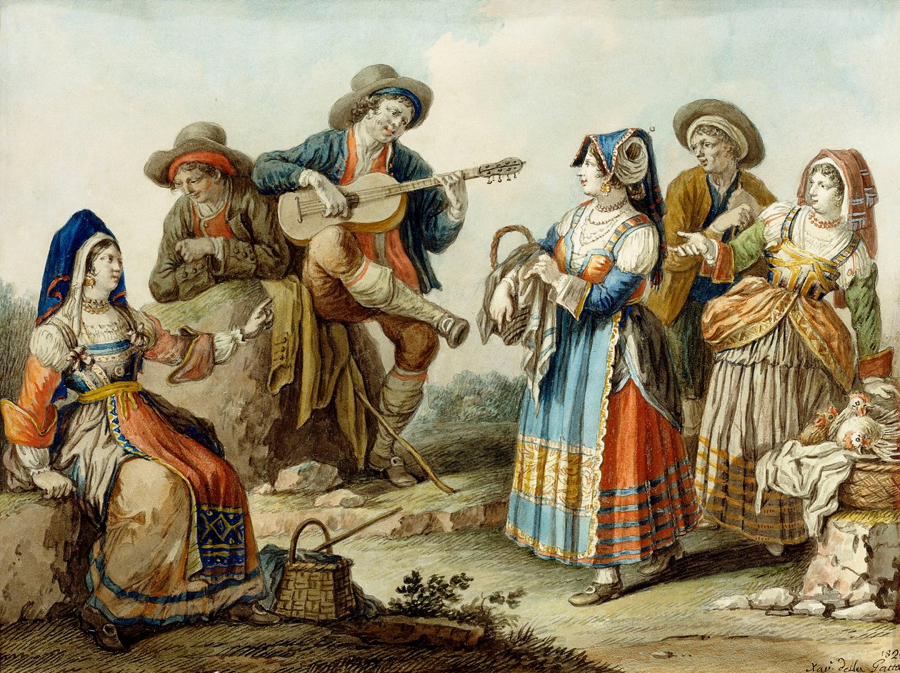 Uma canção napolitana, 1882 de Saviero Xavier della Gatta