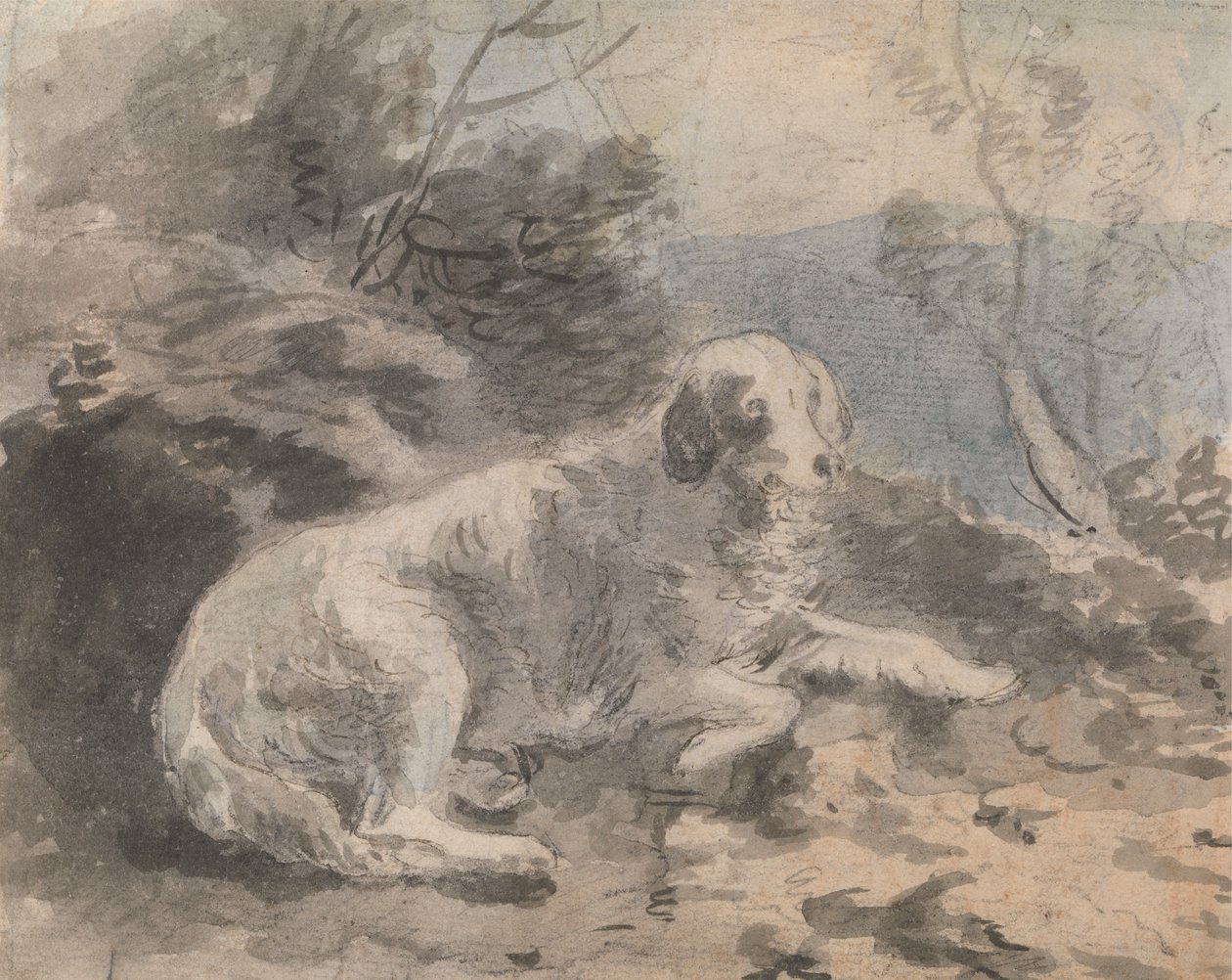 Um Setter numa Paisagem de Sawrey Gilpin