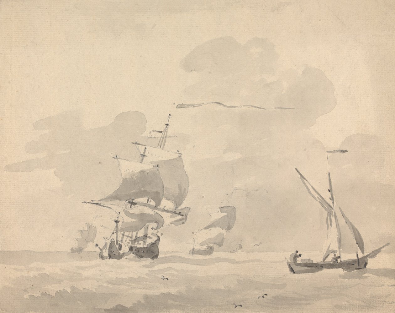 Navios no mar de Sawrey Gilpin
