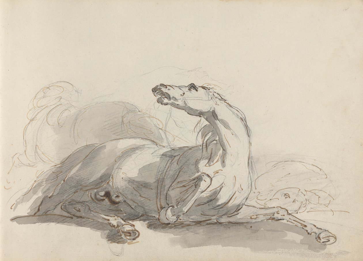 Desenho de caderno de esboços de Sawrey Gilpin