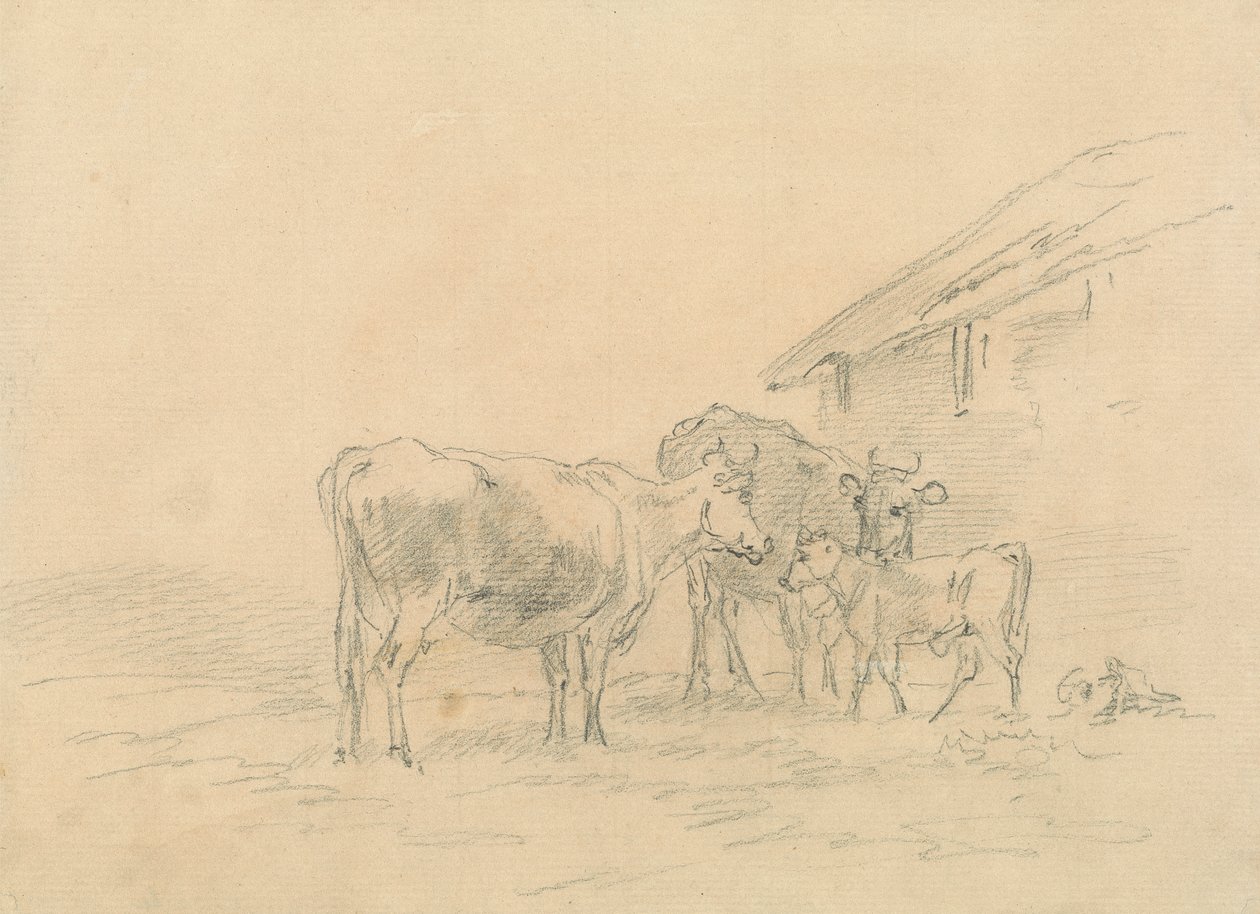 Duas Vacas e um Bezerro de Sawrey Gilpin