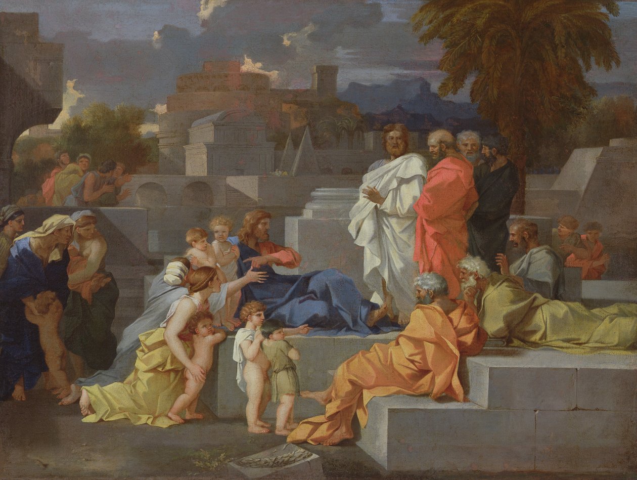 Cristo com as crianças de Sébastien Bourdon