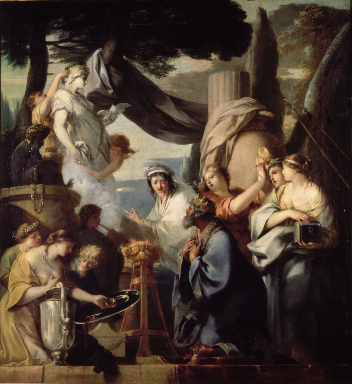 Salomão fazendo um sacrifício aos ídolos de Sébastien Bourdon