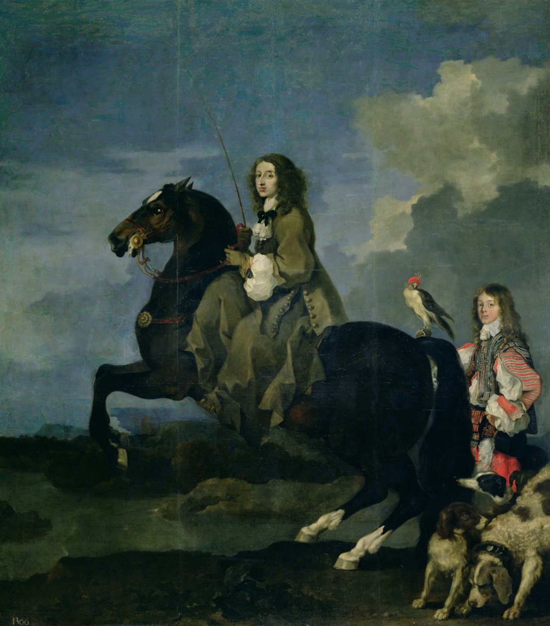 Christina da Suécia (1626-89) sobre Cavalo de Sébastien Bourdon