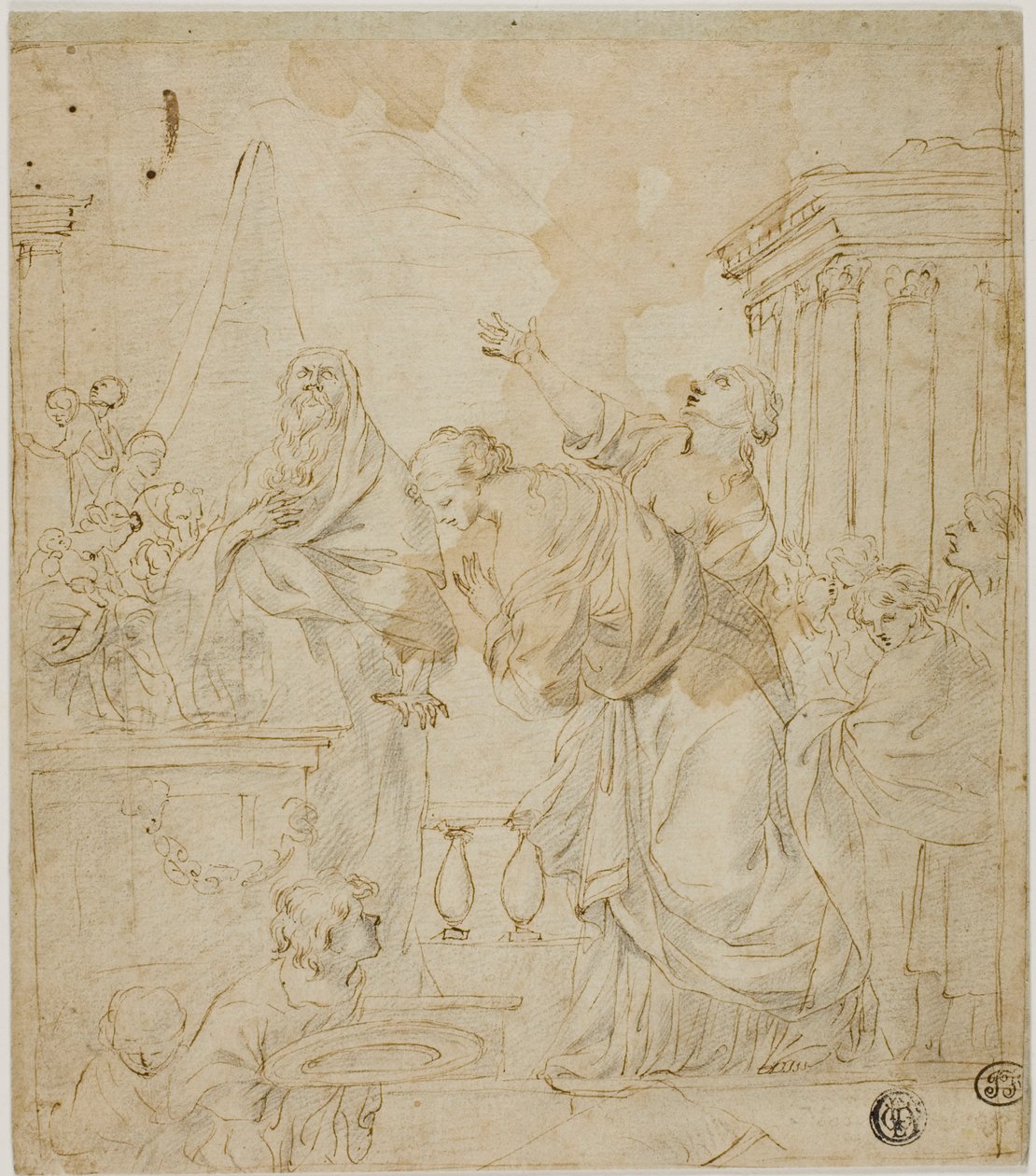 Sacrifício da filha de Jefté de Sébastien Bourdon