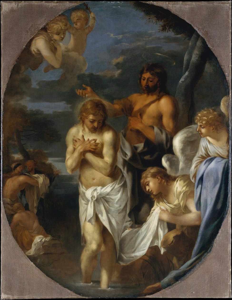 O Batismo de Cristo, ca. 1650 de Sébastien Bourdon