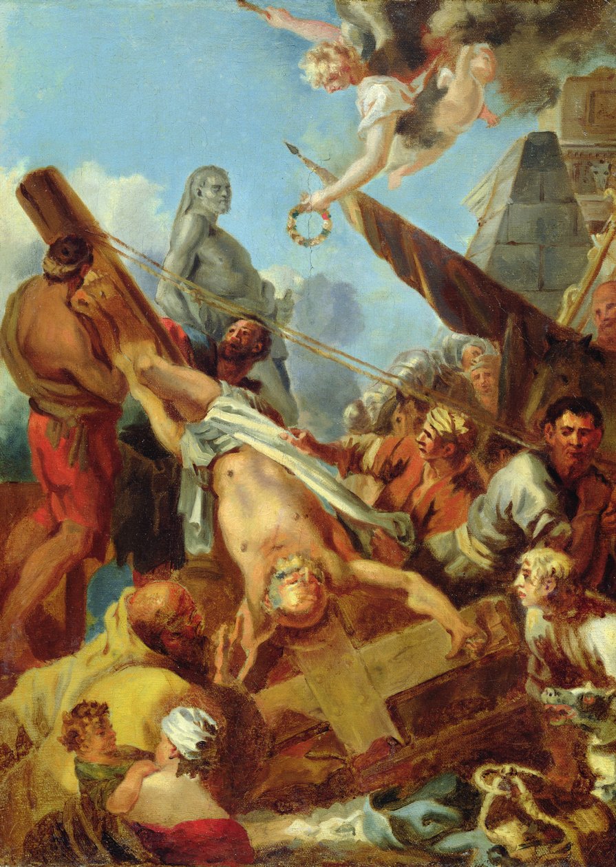 A crucificação de São Pedro de Sébastien Bourdon