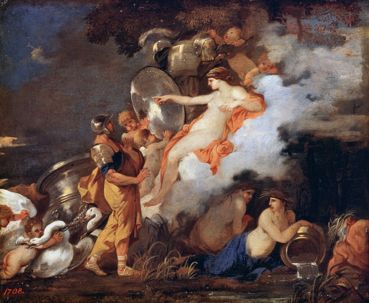 Vênus e Enéias, século XVII. de Sébastien Bourdon