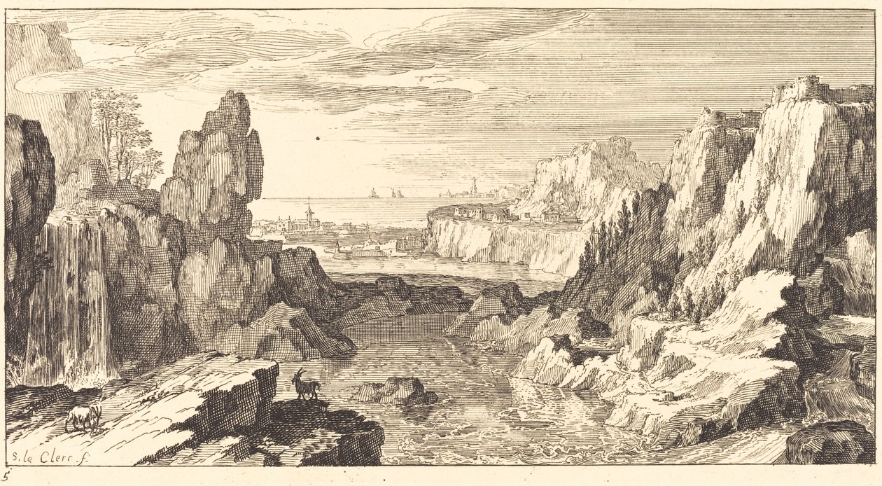 Paisagem montanhosa de Sébastien  Le Clerc I